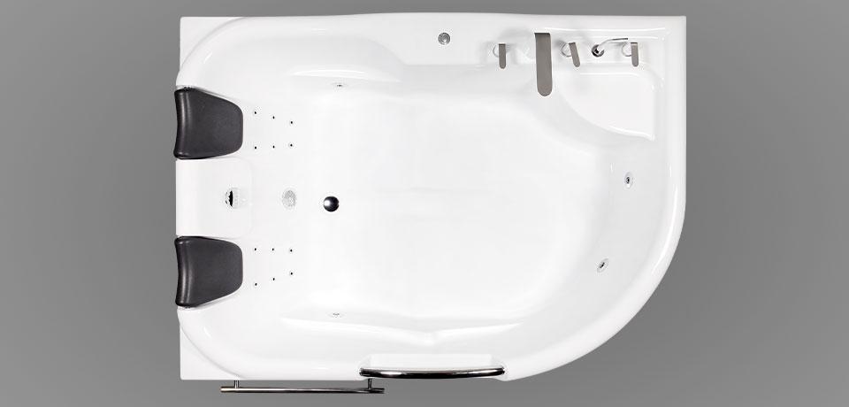 Wellis Dublo E-Max™ TOUCH 180x130 cm hidromasszázs kád