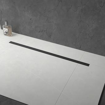 Wellis W-Drain Onyx Slim fekete zuhanyfolyóka 80 cm WE00156