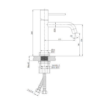 Wellis Altona mosdó csaptelep Gold ACS0406