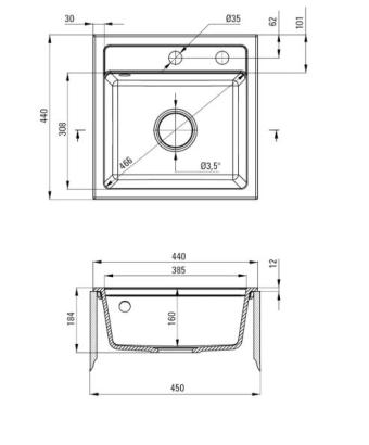 Deante Zorba 1 medence  ZQZ2103