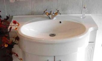 Ibiza öntött márvány mosdókagyló és mosdó - Bútorba építhető mosdó rendelés és kiszállítás - 