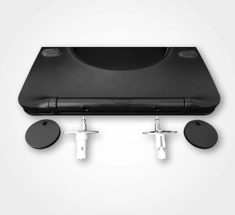 Viva FEKETE BRILLA SLIM XL WC ülőke City/Bella fali WC-hez