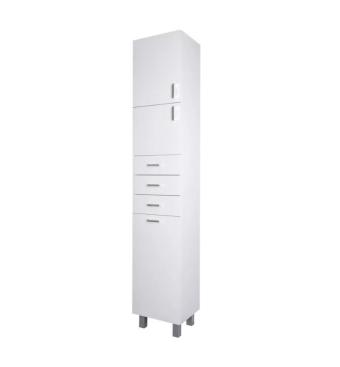 Viva STYLE fürdőszobai ÁLLÓSZEKRÉNY 192 magas SZENNYESTARTÓS - BALOS - 35 x 33 x 192 cm