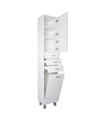 Viva STYLE fürdőszobai ÁLLÓSZEKRÉNY 192 magas SZENNYESTARTÓS - JOBBOS - 35 x 33 x 192 cm