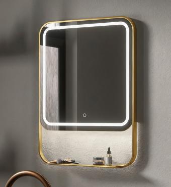 Wellis Alicante tükör polccal,LED világítással 60 cm Gold WB00591
