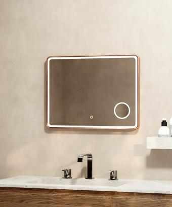 Wellis Cadiz tükör LED világítással 80 cm Rose Gold WB00589