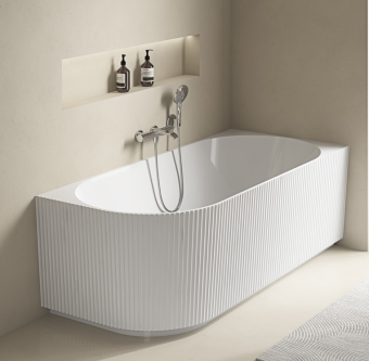 Wellis Calabria Slim Linear Corner félszabadon álló kád 170x80x58 cm Jobbos WK00243