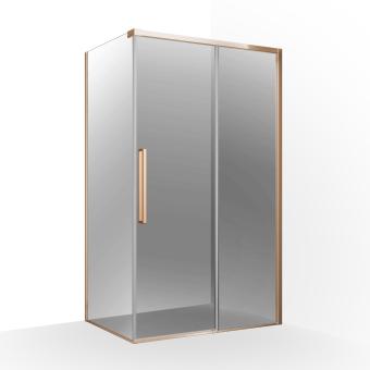 Wellis Clara tolóajtós zuhanykabin 120x90 cm Rose Gold WC00575