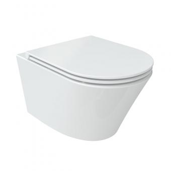 Wellis Clement fali rimless WC + ülőke Clarice falsík mögötti WC tartály, Angular nyomólap WF00192