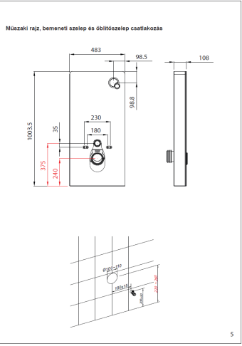 Wellis Corsica falsík előtti tartály fali WC-hez