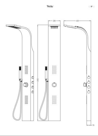 Wellis Mona zuhanypanel WZ00090