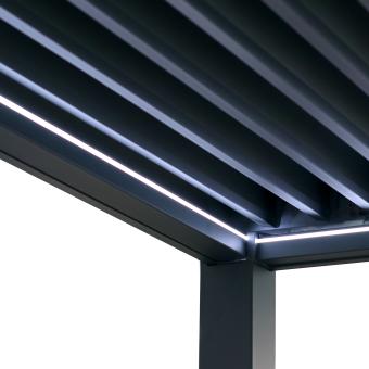 Wellis MotionFlex 600 bioklimatikus pergola, RGB LED világítással